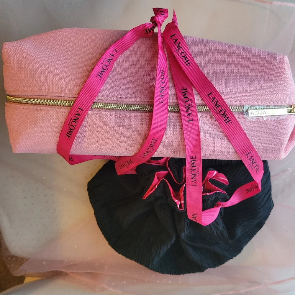 Lancôme Cosmetic Cases Storage Travel Pouches Bags ~ NWOT ~ Organizing ~ Pretty!
